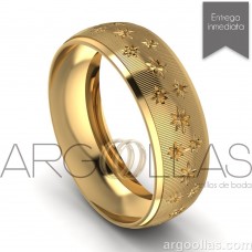 Argolla Clásica Oro 10K 6mm Diamantado (Oro Amarillo, Oro Blanco, Oro Rosa) MOD: 26-6A 
